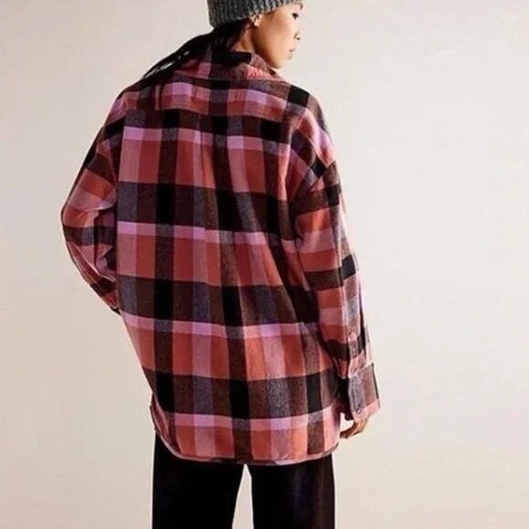 Free People Izzy Flannel Shirt Jacket - Picture 3 of 8